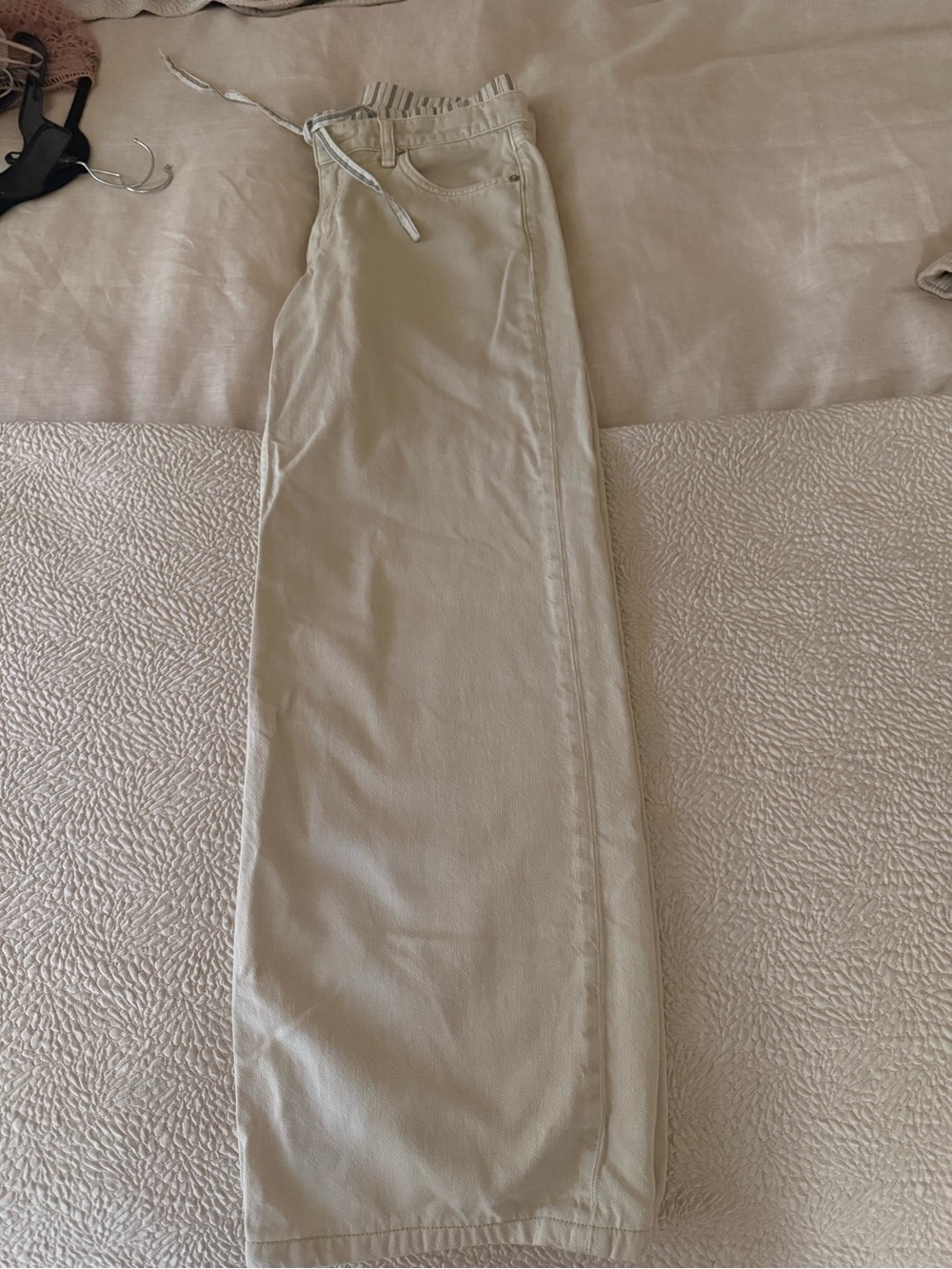 rag & bone Cream Straight-Leg Drawstring Pants - Picture 3 of 3